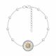 Серебряный браслет SOKOLOV 83050087 с фианитом, жемчугом и перламутром