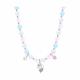 Серебряное колье SOKOLOV 83070066 с фианитом, кварцем, эмалью и миксом камней