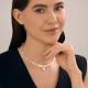 Серебряное колье SOKOLOV 83070066 с фианитом, кварцем, эмалью и миксом камней