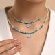 Серебряное колье SOKOLOV 83070075 с бирюзой и амазонитом