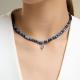 Серебряное колье SOKOLOV 83070078 с агатом и содалитом