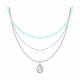 Серебряное колье SOKOLOV 83070084 с фианитом и амазонитом