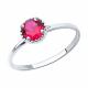 Серебряное кольцо SOKOLOV 84010032 с рубиновым корундом