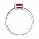 Серебряное кольцо SOKOLOV 84010039 с фианитом и рубиновым корундом
