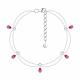 Серебряный браслет SOKOLOV 84050002 с рубиновым корундом