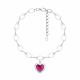 Серебряный браслет SOKOLOV 84050003 с рубиновым корундом