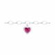 Серебряный браслет SOKOLOV 84050003 с рубиновым корундом