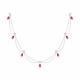 Серебряное колье SOKOLOV 84070003 с рубиновым корундом