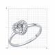 Серебряное кольцо SOKOLOV 87010118 с фианитом и бриллиантом