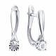 Серебряные серьги SOKOLOV 87020121 с бриллиантом