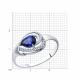Серебряное кольцо SOKOLOV 88010055 с фианитом и сапфировым корундом