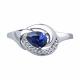 Серебряное кольцо SOKOLOV 88010055 с фианитом и сапфировым корундом