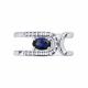 Серебряное кольцо SOKOLOV 88010079 с фианитом и сапфировым корундом