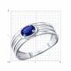 Серебряное кольцо SOKOLOV 88010082 с сапфировым корундом