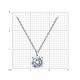 Колье из белого золота SOKOLOV 9070077-5 с бриллиантом выращенным