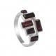 Серебряное кольцо Дарвин 920040082 с янтарём