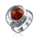 Серебряное кольцо Дарвин 920041033aa-ск с янтарём