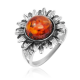 Серебряное кольцо Дарвин 920044549aa-к с янтарём