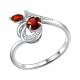 Серебряное кольцо SOKOLOV 92010106 с фианитом и гранатом