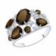 Серебряное кольцо SOKOLOV 92010222 с фианитом и раухтопазом