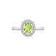 Серебряное кольцо SOKOLOV 92010985-91 с фианитом и хризолитом