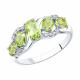 Серебряное кольцо SOKOLOV 92011010-91 с фианитом и хризолитом