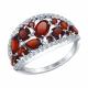 Серебряное кольцо SOKOLOV 92011184 с гранатом