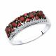 Серебряное кольцо SOKOLOV 92011284-91 с фианитом и гранатом