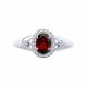 Серебряное кольцо SOKOLOV 92011546 с фианитом и гранатом