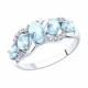 Серебряное кольцо SOKOLOV 92011859-91 с топазом и фианитом