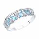 Серебряное кольцо SOKOLOV 92011880-91 с топазом и фианитом