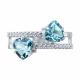 Серебряное кольцо SOKOLOV 92011885-91 с топазом и фианитом
