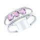 Серебряное кольцо SOKOLOV 92011919 с фианитом и аметистом
