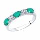 Серебряное кольцо SOKOLOV 92012026 с фианитом и агатом