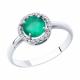 Серебряное кольцо SOKOLOV 92012029-91 с фианитом и агатом