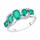 Серебряное кольцо SOKOLOV 92012030-91 с фианитом и агатом