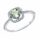 Серебряное кольцо SOKOLOV 92014274-91 с фианитом и празиолитом