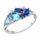 Серебряное кольцо SOKOLOV 92014287-91 с топазом и фианитом