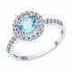 Серебряное кольцо SOKOLOV 92014323-91 с топазом и фианитом