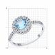 Серебряное кольцо SOKOLOV 92014323-91 с топазом и фианитом