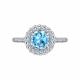 Серебряное кольцо SOKOLOV 92014323-91 с топазом и фианитом