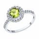 Серебряное кольцо SOKOLOV 92014324-91 с фианитом и хризолитом