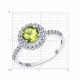 Серебряное кольцо SOKOLOV 92014324-91 с фианитом и хризолитом
