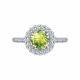 Серебряное кольцо SOKOLOV 92014324-91 с фианитом и хризолитом