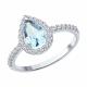 Серебряное кольцо SOKOLOV 92014336-91 с фианитом и ситаллом