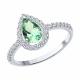 Серебряное кольцо SOKOLOV 92014337-91 с фианитом и ситаллом