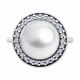 Серебряное кольцо SOKOLOV 92014417-91 с фианитом и жемчугом