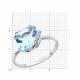 Серебряное кольцо SOKOLOV 92014422-91 с топазом и фианитом