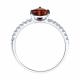 Серебряное кольцо SOKOLOV 92014445-91 с фианитом и гранатом