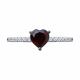 Серебряное кольцо SOKOLOV 92014445-91 с фианитом и гранатом